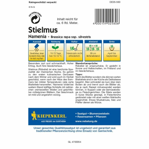 Stielmus Namenia – Bild 2