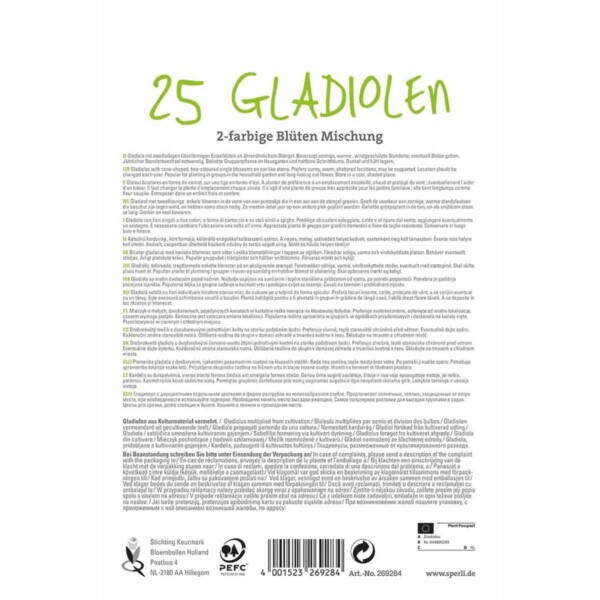 Sperli Maxi Gladiolen 2-farbige-Blüten Mischung – Bild 2