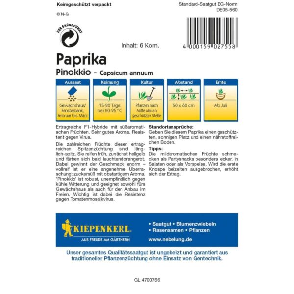Paprika Pinokkio, F1 – Bild 2