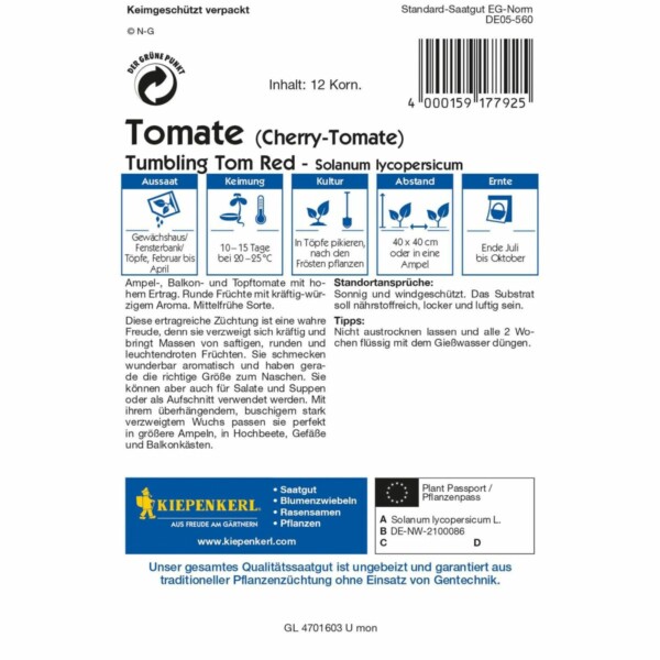Tomaten (Ampel) Tumbling Tom Red – Bild 2