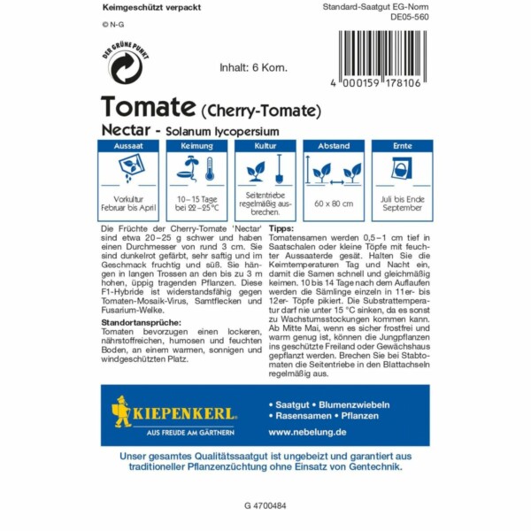 Cherrytomate Nectar F1 – Bild 2