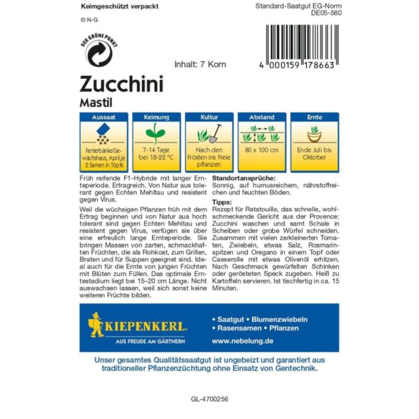 Zucchini Mastil, F1 – Bild 2
