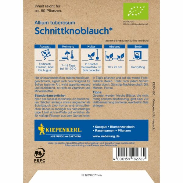 BIO Schnittlauch/Knoblauch – Bild 2