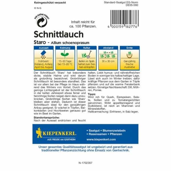 Schnittlauch Staro, grobröhrig – Bild 2