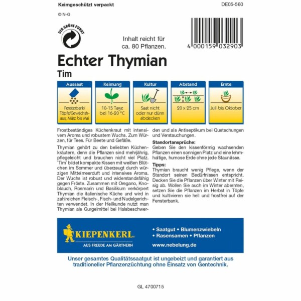 Echter Thymian Tim – Bild 2