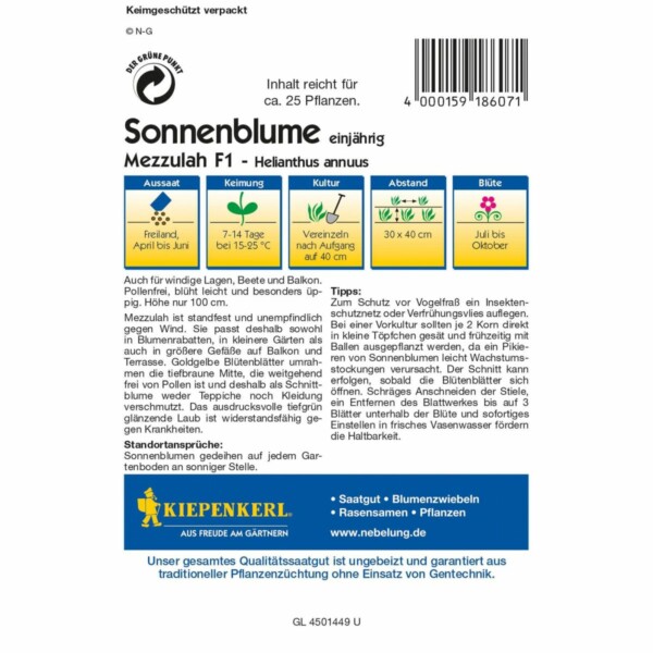 Sonnenblume Mezzulah, F1 – Bild 2