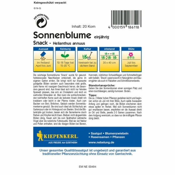 Sonnenblume Snack – Bild 2