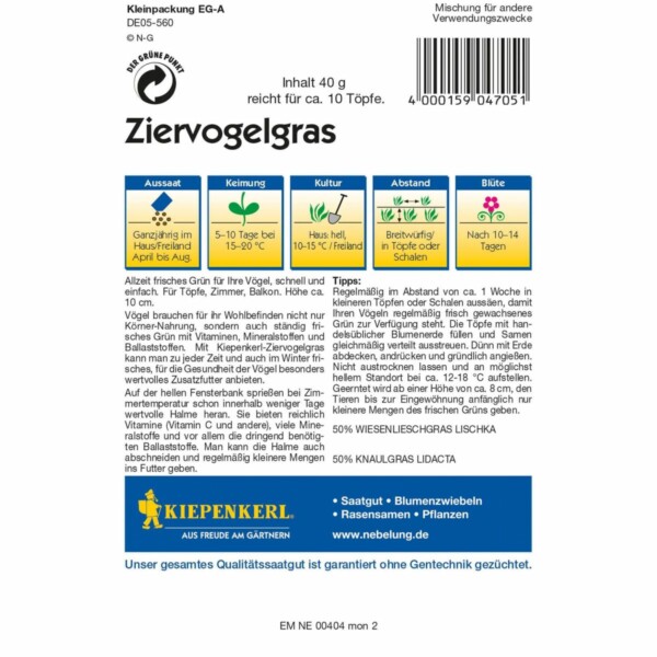 Kleintiermischung Ziervogelgras – Bild 2