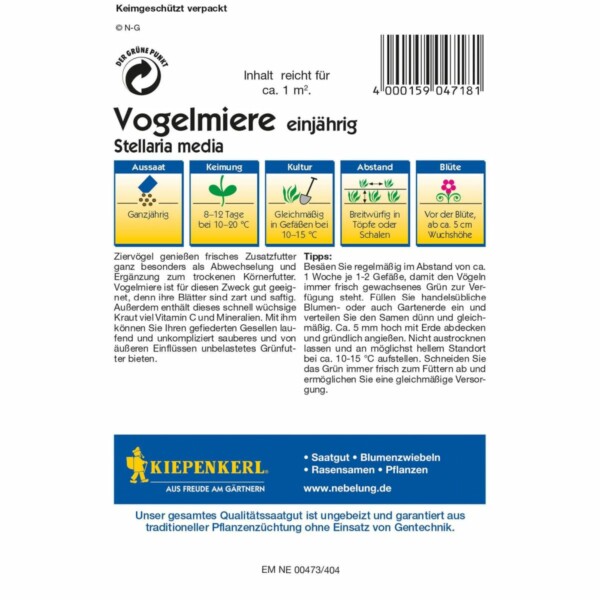Kleintiermischung Vogelmiere – Bild 2