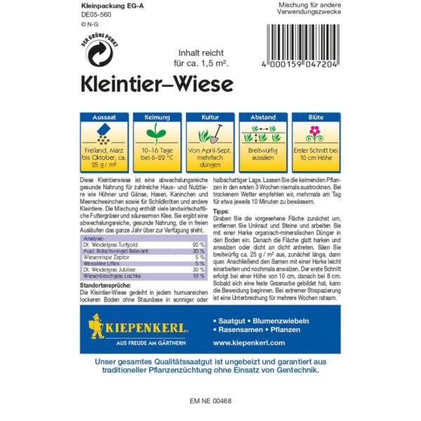Kleintier-Wiese Mischung – Bild 2