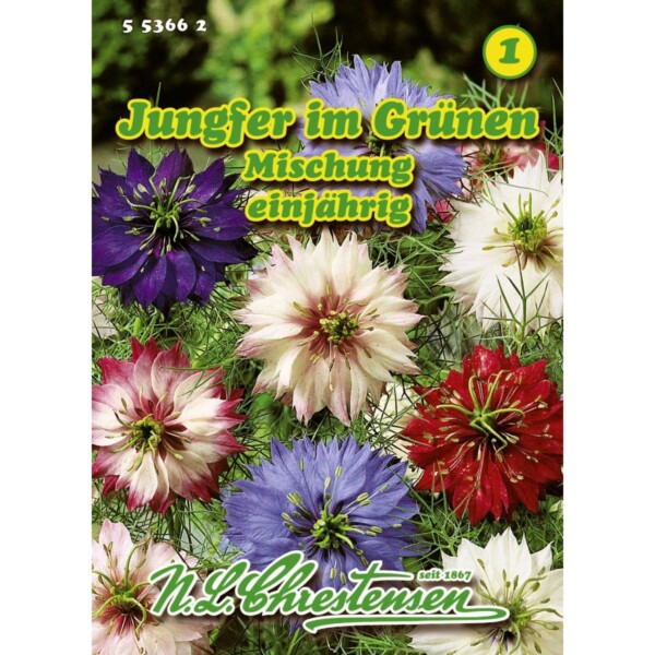Nigella damascena, Jungfer im Grünen, Mischung