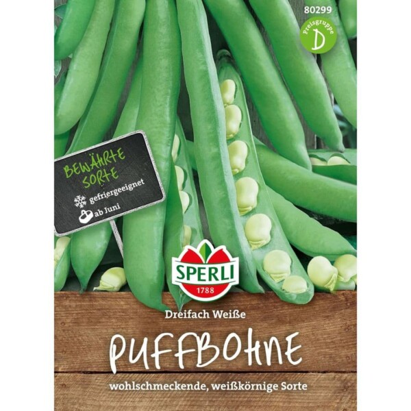 Puffbohne 'Dreifach Weiße'