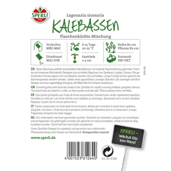 Kalebasse 'Flaschenkürbis-Mischung' – Bild 2