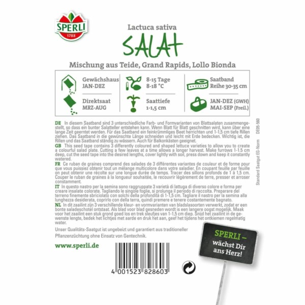 Pflücksalatsortiment Saatband – Bild 2