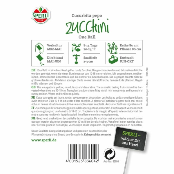 Zucchini  'One Ball ' F1 – Bild 2