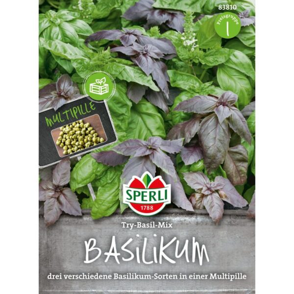 Basilikum Simply Herbs Try-Basil-Mix einjährig