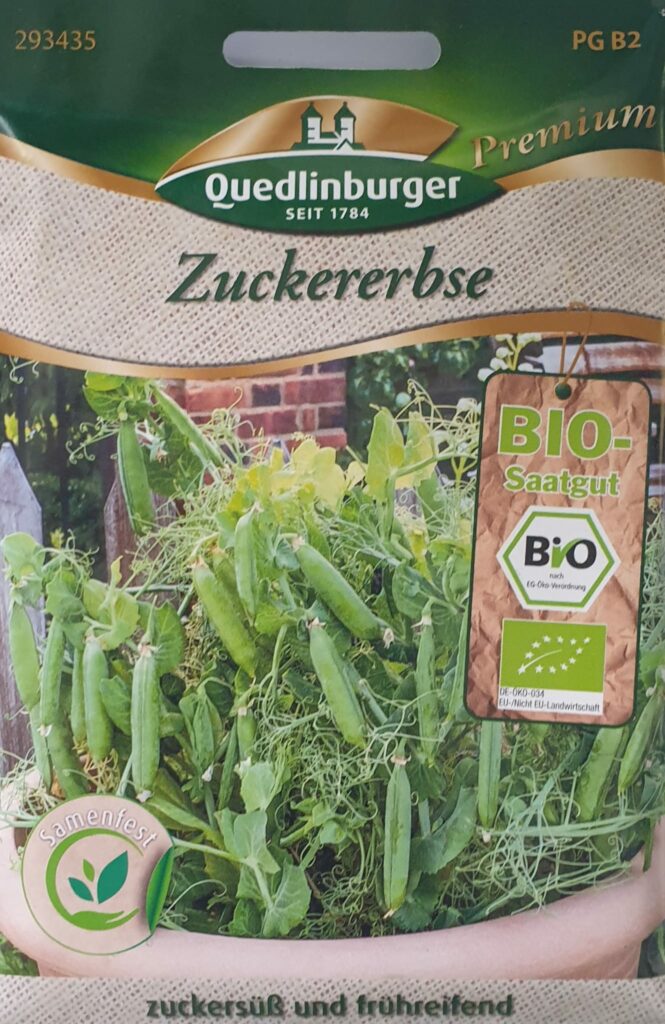 BIO Zuckererbse Zuckersüß Und Frühreifend Von Quedlinburger Saatgut